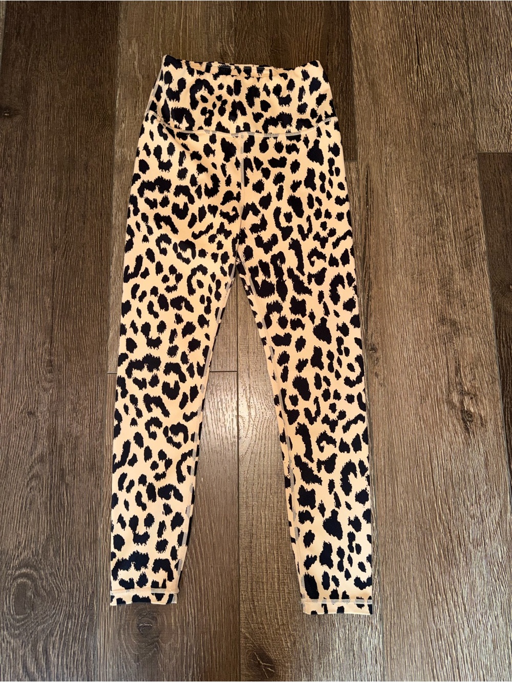 Leopard Print Leggings - Black & Tan